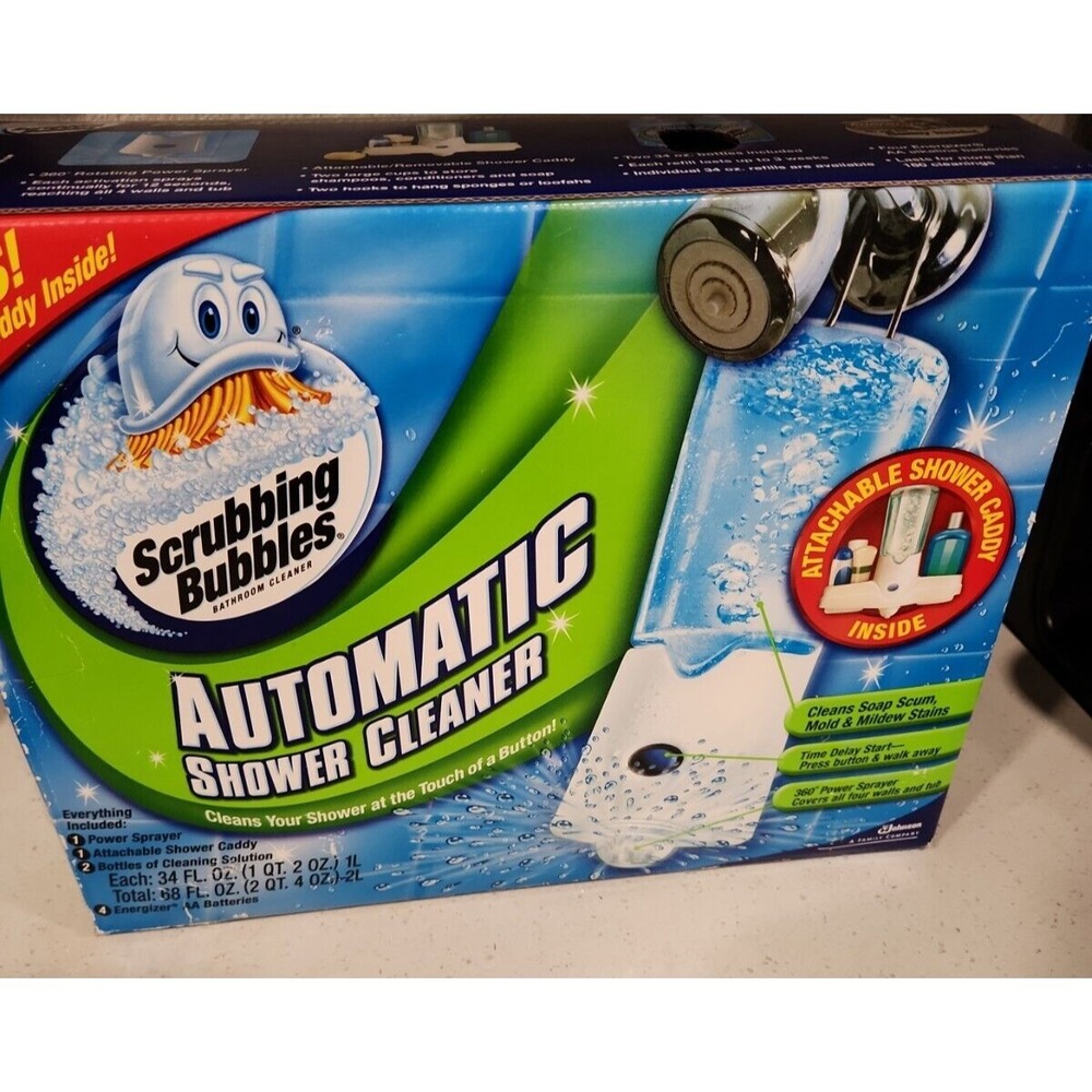 Scrubbing Bubbles Automatic Shower Cleaner Starter Kit with Caddy & 2 Refills